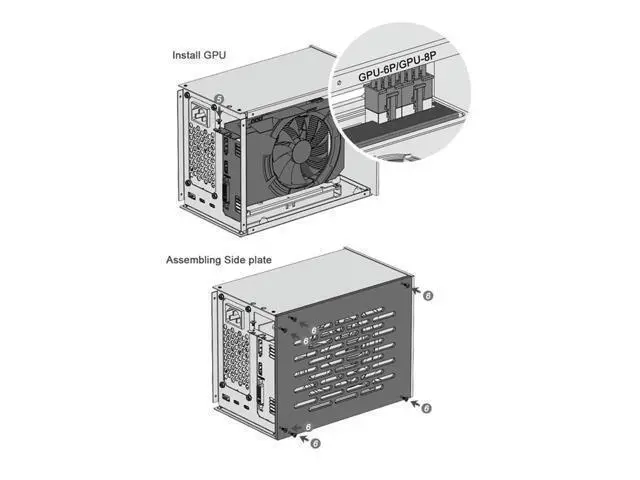 Alt view image 2 of 4 - SFX Case For TH3P4G3 Thunderbolt-Compatible GPU Dock For Laptop Notebook To Graphic Card For SFX Flex (1U) Power Supply Durable