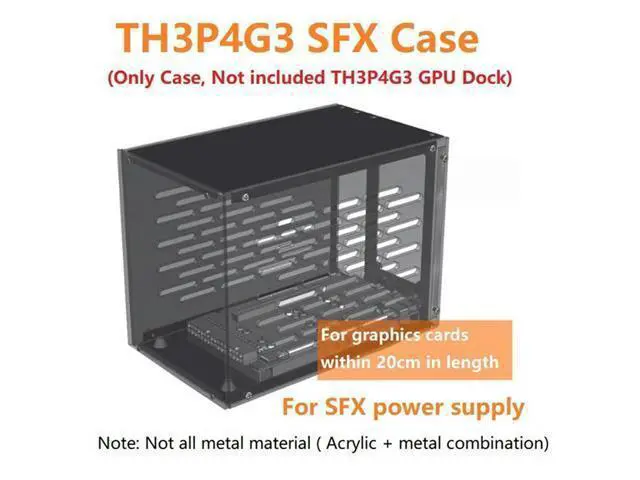 Alt view image 3 of 4 - SFX Case For TH3P4G3 Thunderbolt-Compatible GPU Dock For Laptop Notebook To Graphic Card For SFX Flex (1U) Power Supply Durable