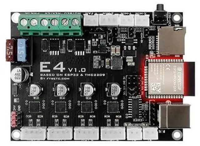 Main image of 3D Printer Motherboard E4 V1.0 ESP32 Motherboard Control Board Integrated TMC2209 Driver With