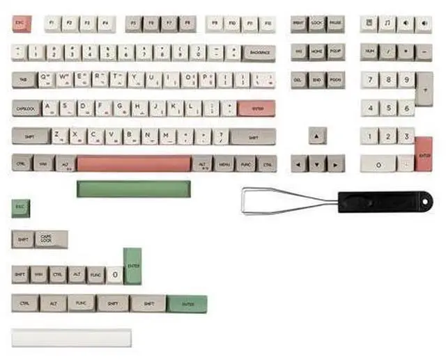 Main image of 126 Keys/Set 9009 Retro XDA Profile Keycap for Mechanical Keyboard DIY PBT DYE-SUB 61 60 Bakclit ISO Keycaps, Korean