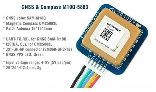 Alt view image 2 of 4 - MATEKSYS Matek M10Q-5883 Global Positioning System Module for Fixed-wing FPVs