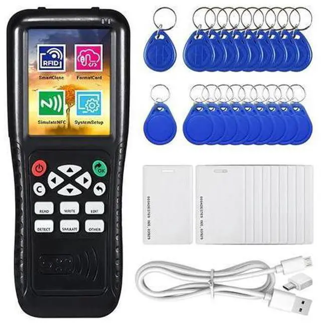 Main image of RFID ID Duplicator Copier Decode Function Smart Card Key Machine RFID NFC Copier ID Reader Burner T557 125khz H-ID Card-AB01