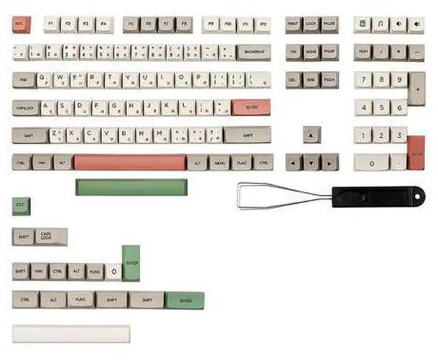 Main image of 126 Keys/Set 9009 Retro XDA Profile Keycap for Mechanical Keyboard DIY PBT DYE-SUB 61 60 Bakclit ISO Keycaps, Japanese