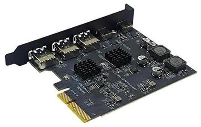 Main image of PCI Express X4 to 2Port Type C + 3 Port USB3.2 Gen2 10Gbps Adapter ASM3142 + VL822 Chip PCIE USB Expansion Card-AB01