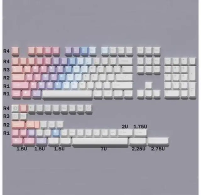 Main image of 144 Keys Dreams Gradient Profile Keycaps PBT Dye Sublimation Mechanical Keyboard Keycap For MX Switch CMMK GK61 NT75