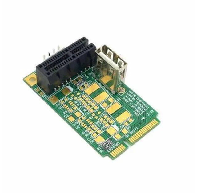 Main image of Mini PCI-E to PCI-E x1 pci Express 1X Extension Cord mini pcie to pcie Adapter Card with USB 2.0 Riser Card