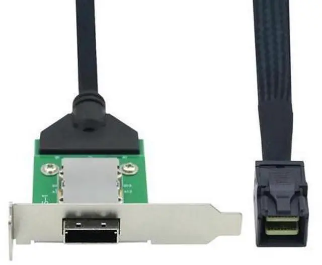 Main image of External Mini SAS HD SFF-8088 26P PCBA Female Adapter with Low Profile Bracket to SAS SFF-8643 12Gbps External 100-Ohm A-AB01