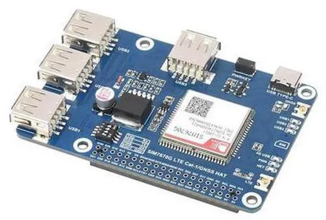 Main image of SIM7670G Module for LTE Cat-1/GNSS/USB Expansion Board 4G Global Communication LTE USB HUB-AB01