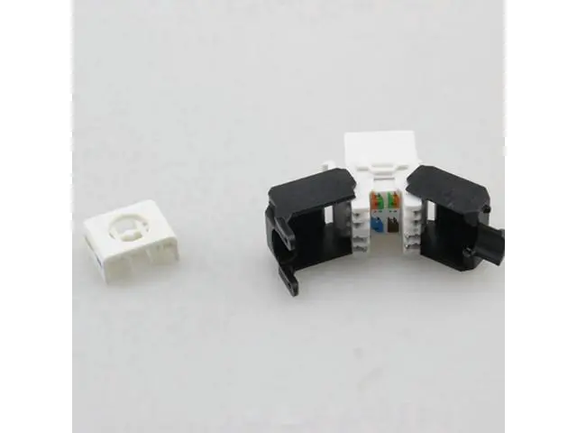 Alt view image 2 of 3 - 50-Pack Cat6a RJ45 Keystone Jack - Cat6 Compatible -180 Degree Toolless -Ethernet Wall Jack -Cat6a Network Coupler