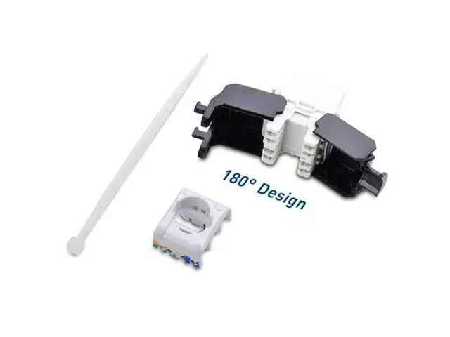 Alt view image 3 of 3 - 50-Pack Cat6a RJ45 Keystone Jack - Cat6 Compatible -180 Degree Toolless -Ethernet Wall Jack -Cat6a Network Coupler