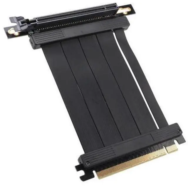 Main image of PCIE 4.0 16X Riser Cable Graphics Card Extension Cable PCI Express Port GPU Riser Extender,90 Degrees 10cm-AB01