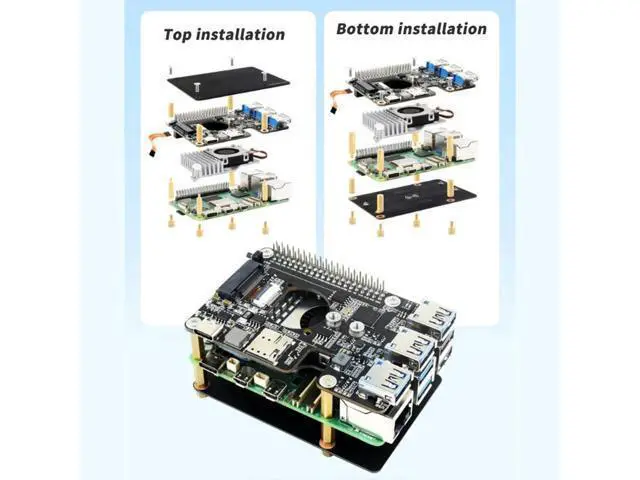 Alt view image 4 of 4 - PCIe to M.2 And USB 3.2 HAT+ Fast Data Transfer Module Expansion Card with M.2 Key Interfaces for PC