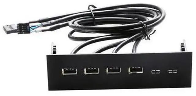 Main image of PC computer front panel with 4 ports USB2.0 ports 60cm USB cable 5.25 front bay