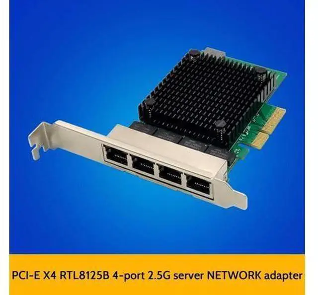 Main image of PCIE X4 2.5G Gigabit Network Card RTL8125B 4 Port Ethernet Network Card Desktop Server Network Card
