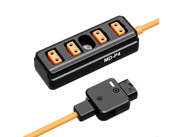 Alt view image 3 of 4 - D Tap Male To 4 Female Power Distribution Cable Power Splitter Adapter Cord For Film Production And Broadcasting Gear
