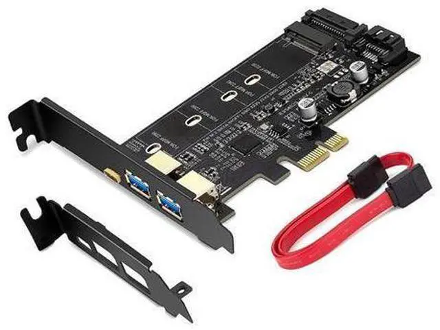 Main image of PCI-E to USB 3.0 PCI Express Card Incl.1 USB C and 2 USB A Ports, M.2 NVME to PCIe 3.0 Adapter Card with Bracket