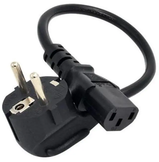 Main image of EU Power Cable Euro Type F Schuko Plug IEC C13 Power Supply Cable for PC Computer Monitor Printer TV(0.3M,EU Plug)