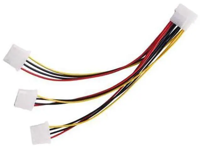 Alt view image 5 of 6 - High Quality 4Pin IDE Power Cables HY1578 4 Pin Molex Male to 3 port Molex IDE Female Power Supply Splitter Adapter Cable