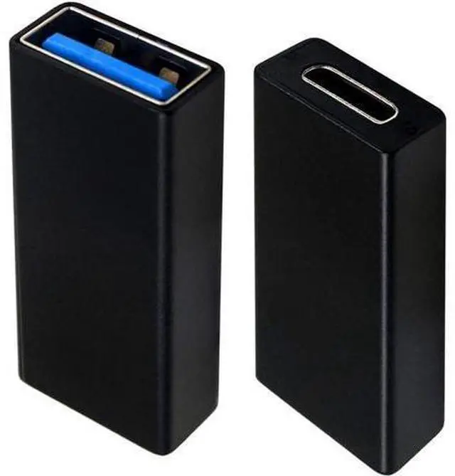 Main image of USB C to USB 3.0 Adapter USB C Female to USB Female Adapter USB C Female to USB 3.0 Female Adapter Connector USB to USB C Adapter Compatible with MacBook Pro Laptop 2 Pack (Black)