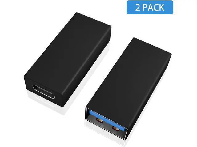 Alt view image 2 of 7 - USB C to USB 3.0 Adapter USB C Female to USB Female Adapter USB C Female to USB 3.0 Female Adapter Connector USB to USB C Adapter Compatible with MacBook Pro Laptop 2 Pack (Black)