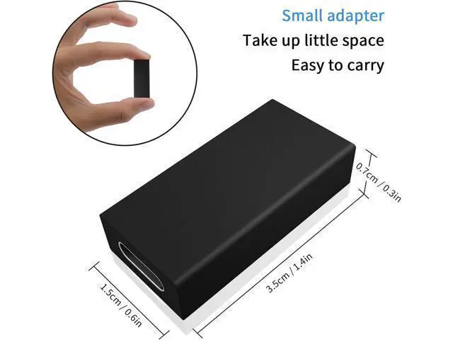 Alt view image 6 of 7 - USB C to USB 3.0 Adapter USB C Female to USB Female Adapter USB C Female to USB 3.0 Female Adapter Connector USB to USB C Adapter Compatible with MacBook Pro Laptop 2 Pack (Black)