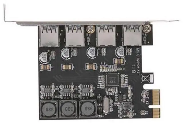 Main image of 4-Port USB 3.0 Pcie Expansion Card Pci Express Pcie USB Hub Adapter Ssu U3V04S Controller Desktop USB3.0 Expansion Card