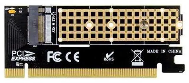 Main image of M.2 SSD PCIE Adapter Aluminium Alloy Shell LED Expansion Card Computer Adapter Interface M.2 NVMe SSD NGFF To PCIE 3.0 X16 Rise