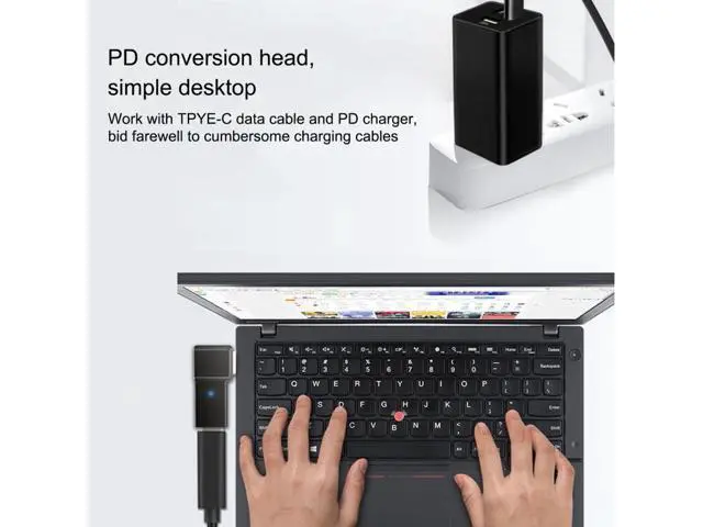Alt view image 5 of 5 - 100W USB-C / Type-C Female to Big Square USB Computer Charging Adapter for Thinkpad/ThinkBook/Xiaoxin