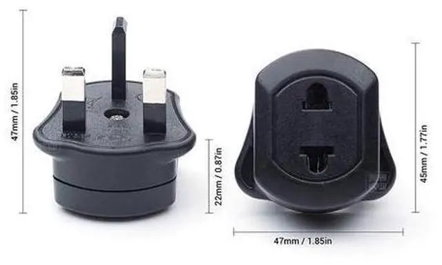 Alt view image 2 of 6 - 1pc est High Qulity Compact And Lightweight EU 2 Pin To UK 3 Pin Plug AC Universal Adapter Travel Converter