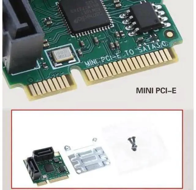 Main image of 2 Ports Hard Extension Mini PCI-E to Dual Adapter Converter Card