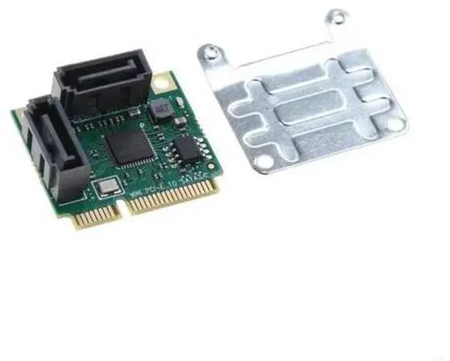 Alt view image 2 of 3 - 2 Ports Hard Extension Mini PCI-E to Dual Adapter Converter Card