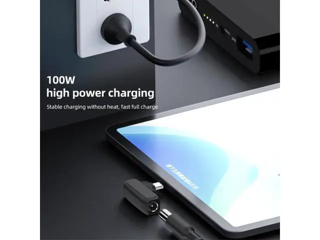 Alt view image 4 of 5 - 100W N 3.5X1.35mm Female to USB-C/Type-C Male Plug Charging Adapter 3.5X1.35mm