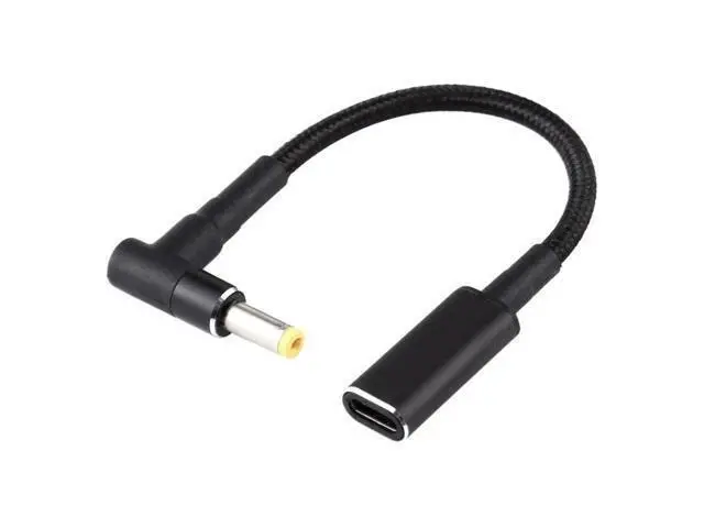 Alt view image 2 of 5 - PD 100W 18.5-20V 4.8 x 1.7mm Elbow to USB-C / Type-C Adapter Nylon Braid Cable