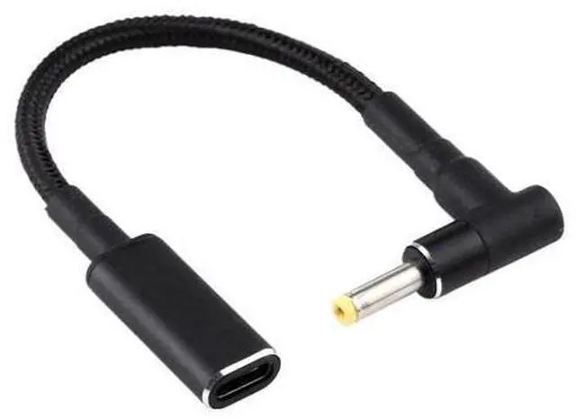 Main image of 4.0 x 1.7mm Elbow to USB-C / Type-C Adapter Nylon Braid Cable