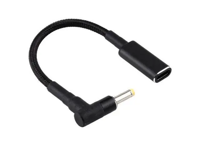 Alt view image 3 of 5 - 4.0 x 1.7mm Elbow to USB-C / Type-C Adapter Nylon Braid Cable