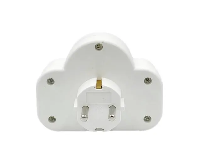 Alt view image 4 of 6 - 1Pc Durable ABS EU Standard Multiple Plug 16A 250V Double Socket Conversion Socket With Outlet Switch Plug Power Adapter Socket