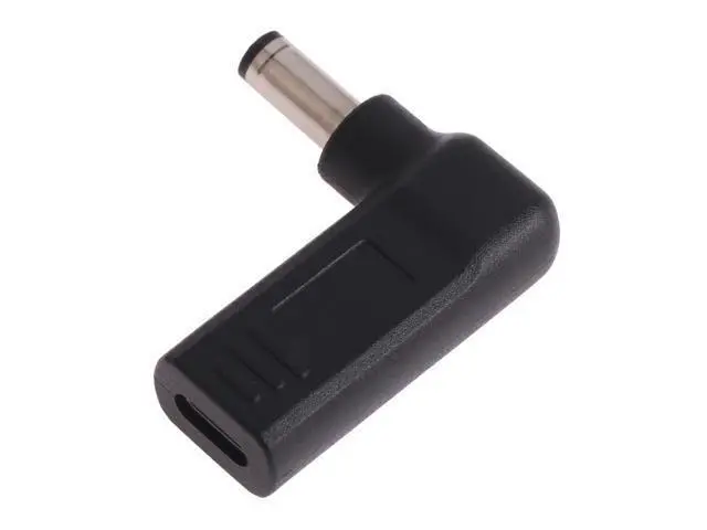 Alt view image 3 of 5 - USB-C / Type-C Female to 5.5 x 2.1mm Male Plug Elbow Adapter Connector