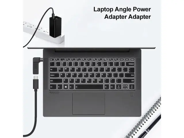 Alt view image 5 of 5 - USB-C / Type-C Female to 5.5 x 2.1mm Male Plug Elbow Adapter Connector