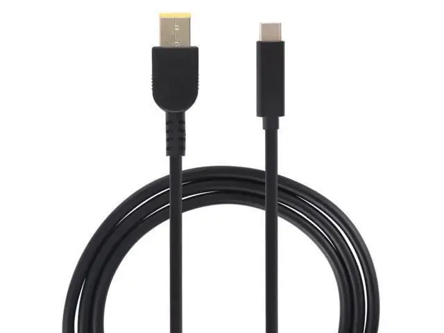 Alt view image 2 of 4 - USB-C / Type-C to Big Square USB Male Laptop Power Charging Cable for Thinkpad/ThinkBook/Xiaoxin, Cable Length: about 1.5m(Black)