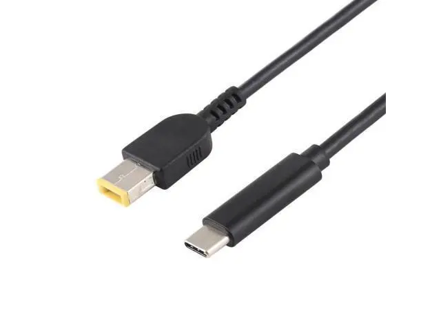 Alt view image 3 of 4 - USB-C / Type-C to Big Square USB Male Laptop Power Charging Cable for Thinkpad/ThinkBook/Xiaoxin, Cable Length: about 1.5m(Black)
