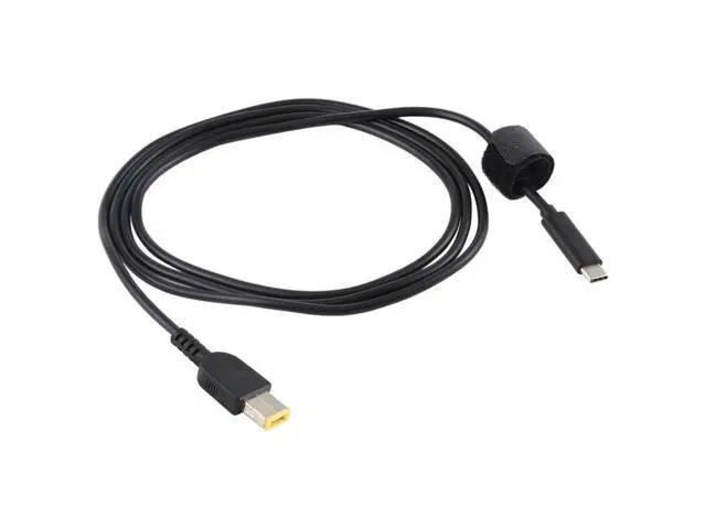 Alt view image 4 of 4 - USB-C / Type-C to Big Square USB Male Laptop Power Charging Cable for Thinkpad/ThinkBook/Xiaoxin, Cable Length: about 1.5m(Black)