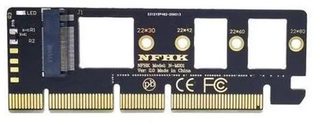 Main image of M Sleutel Nvme Ahci Ssd Voor 110Mm 80mm Ssd Adapter Nvme Ngff 3.0 Adapter Add X4 Pcie Ssd Naar Card X16 On Cards M.2