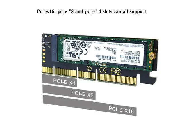 Alt view image 4 of 5 - M Sleutel Nvme Ahci Ssd Voor 110Mm 80mm Ssd Adapter Nvme Ngff 3.0 Adapter Add X4 Pcie Ssd Naar Card X16 On Cards M.2