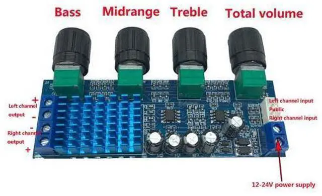 Alt view image 5 of 6 - XH-M577 Digital Power Amplifier Board TPA3116D2 Audio Amplifier Bboard High Power Tone Board Operational Amplifier 12-24V