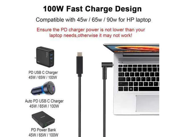 Alt view image 5 of 6 - USB-C / Type-C to 3.0 x 1.0mm Laptop Power Charging Cable, Cable Length: about 1.5m