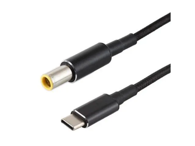 Alt view image 3 of 6 - PD 100W 7.9 x 5.0mm Male to USB-C / Type-C Male Nylon Weave Power Charge Cable, Cable Length: 1.7m