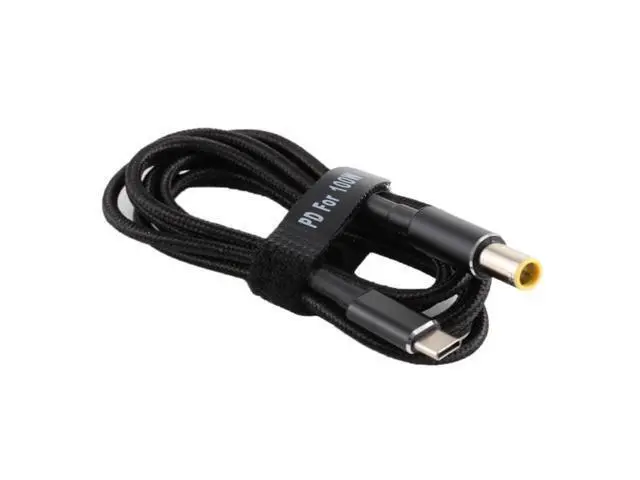 Alt view image 4 of 6 - PD 100W 7.9 x 5.0mm Male to USB-C / Type-C Male Nylon Weave Power Charge Cable, Cable Length: 1.7m