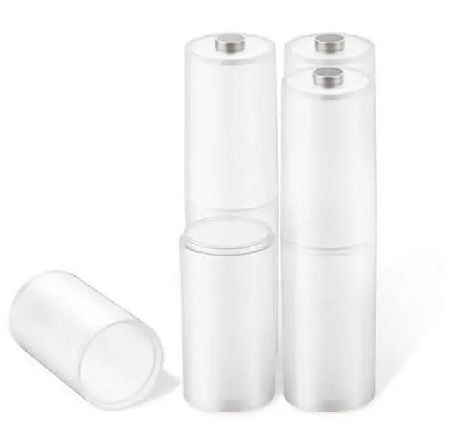 Main image of AAA to AA Battery Adapter 4 Pack Battery Converter Cases Holder Shell for AAA Battery with Metal Contacts on Bottom