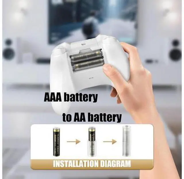 Alt view image 4 of 5 - AAA to AA Battery Adapter 4 Pack Battery Converter Cases Holder Shell for AAA Battery with Metal Contacts on Bottom