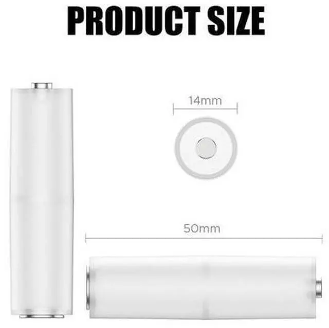 Alt view image 5 of 5 - AAA to AA Battery Adapter 4 Pack Battery Converter Cases Holder Shell for AAA Battery with Metal Contacts on Bottom